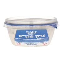 צזיקי שקדים בתוספת מלפפונים, שמיר ושום