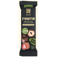חטיף חלבון בטעם שוקולד עם אגוזי לוז