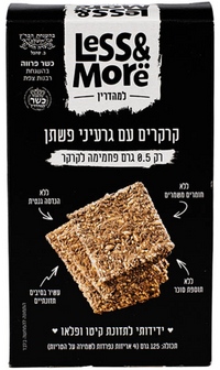 חטיפי קרקר קיטו קלאסי עם זרעי פשתן Less&More