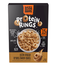 טבעות חלבון בוקר בטעם חמאת בוטנים Less&More